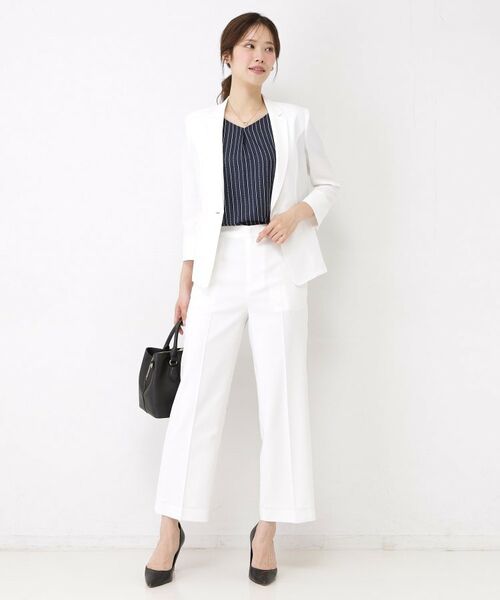 COUP DE CHANCE / クードシャンス テーラードジャケット | 【手洗い可／日本製／接触冷感】リネンライクテーラードジャケット | 詳細3