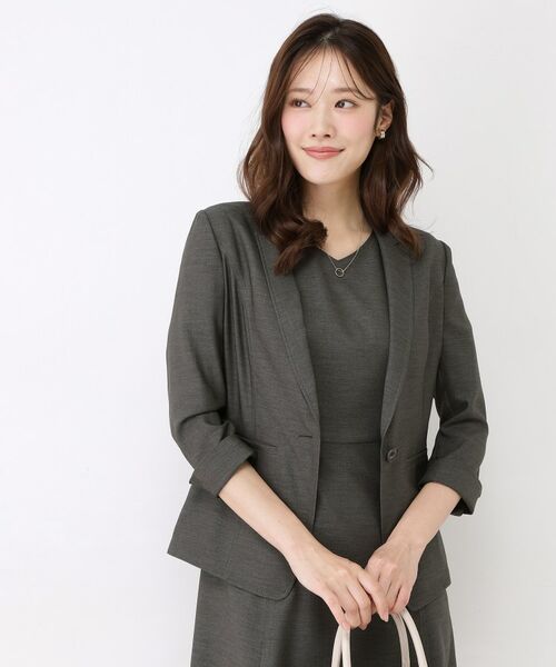COUP DE CHANCE / クードシャンス テーラードジャケット | 【手洗い可／日本製／接触冷感】リネンライクテーラードジャケット | 詳細8