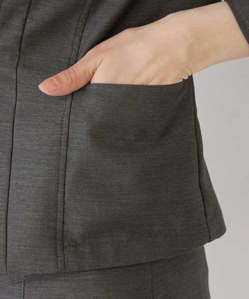COUP DE CHANCE / クードシャンス ノーカラージャケット | 【手洗い可／日本製／接触冷感／スーツ可／ワンピース羽織】麻調合繊ノーカラージャケット | 詳細25