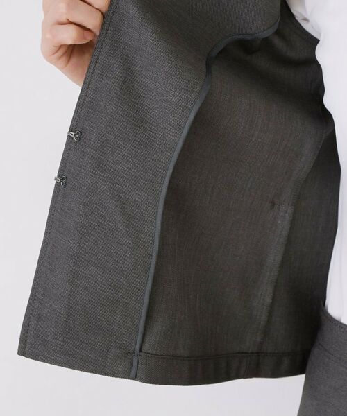 COUP DE CHANCE / クードシャンス ノーカラージャケット | 【手洗い可／日本製／接触冷感／スーツ可／ワンピース羽織】麻調合繊ノーカラージャケット | 詳細26