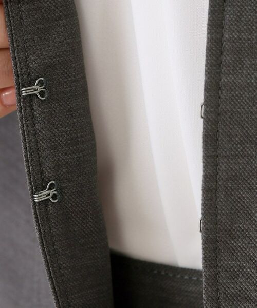 COUP DE CHANCE / クードシャンス ノーカラージャケット | 【手洗い可／日本製／接触冷感／スーツ可／ワンピース羽織】麻調合繊ノーカラージャケット | 詳細27