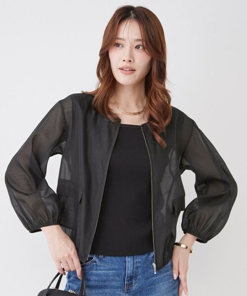 COUP DE CHANCE / クードシャンス レザーブルゾン・ジャケット | 【手洗い可】シアーブルゾン | 詳細6