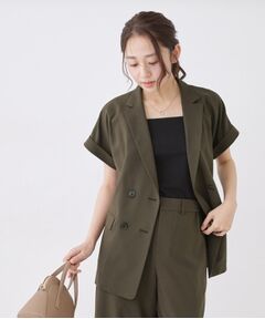 COUP DE CHANCE / クードシャンス テーラードジャケット | 【手洗い可／セットアップ可】こなれ半袖ジャケット