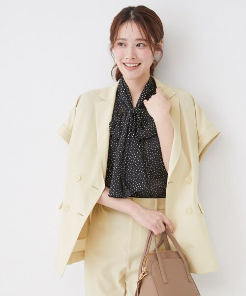 COUP DE CHANCE / クードシャンス テーラードジャケット | 【手洗い可/セットアップ可】こなれ半袖ジャケット | 詳細1