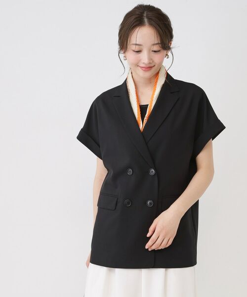 COUP DE CHANCE / クードシャンス テーラードジャケット | 【手洗い可/セットアップ可】こなれ半袖ジャケット | 詳細11