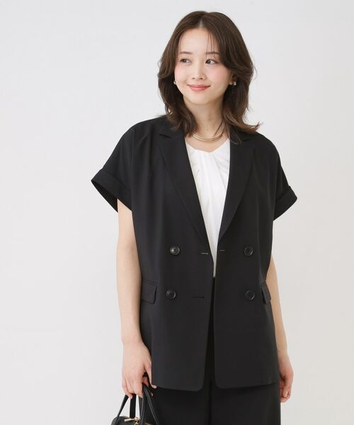 COUP DE CHANCE / クードシャンス テーラードジャケット | 【手洗い可/セットアップ可】こなれ半袖ジャケット | 詳細13