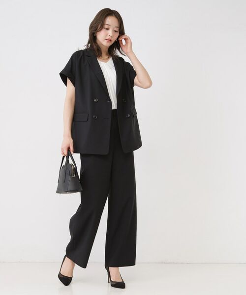 COUP DE CHANCE / クードシャンス テーラードジャケット | 【手洗い可/セットアップ可】こなれ半袖ジャケット | 詳細14