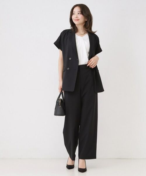 COUP DE CHANCE / クードシャンス テーラードジャケット | 【手洗い可/セットアップ可】こなれ半袖ジャケット | 詳細15