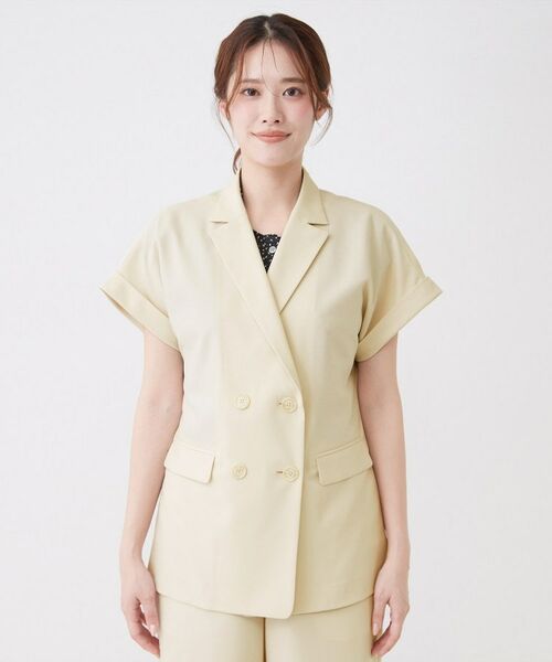 COUP DE CHANCE / クードシャンス テーラードジャケット | 【手洗い可/セットアップ可】こなれ半袖ジャケット | 詳細17