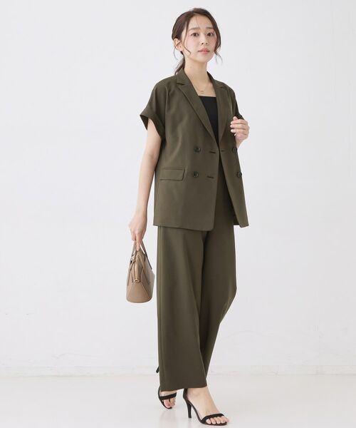 COUP DE CHANCE / クードシャンス テーラードジャケット | 【手洗い可/セットアップ可】こなれ半袖ジャケット | 詳細7