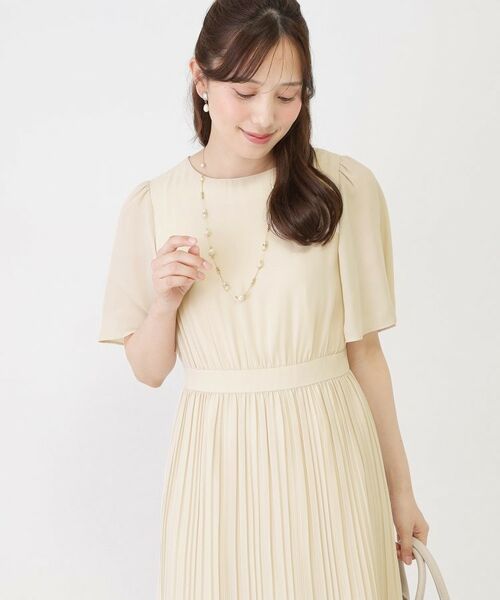 COUP DE CHANCE / クードシャンス ミニ丈・ひざ丈ワンピース | 【手洗い可】プリーツ加工フレアワンピース | 詳細1