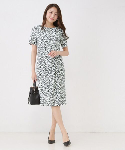 COUP DE CHANCE / クードシャンス ミニ丈・ひざ丈ワンピース | 【手洗い可／日本製】タック入タイトワンピース | 詳細2