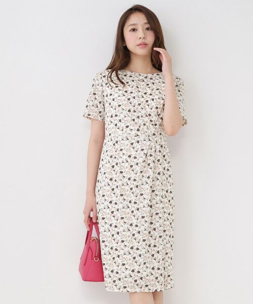 COUP DE CHANCE / クードシャンス ミニ丈・ひざ丈ワンピース | 【手洗い可／日本製】タック入タイトワンピース | 詳細6