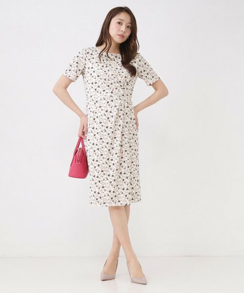 COUP DE CHANCE / クードシャンス ミニ丈・ひざ丈ワンピース | 【手洗い可／日本製】タック入タイトワンピース | 詳細7