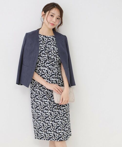 COUP DE CHANCE / クードシャンス ミニ丈・ひざ丈ワンピース | 【手洗い可／日本製】タック入タイトワンピース | 詳細9