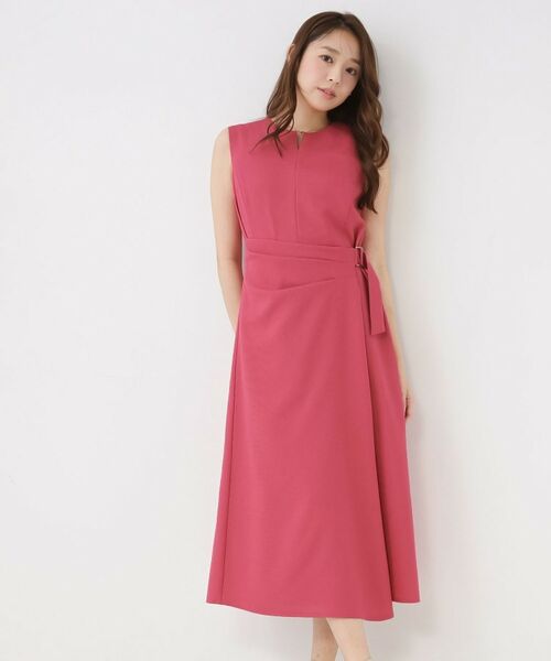 COUP DE CHANCE / クードシャンス ロング・マキシ丈ワンピース | 巻きスカート風デザインワンピース（ピンク(073)）