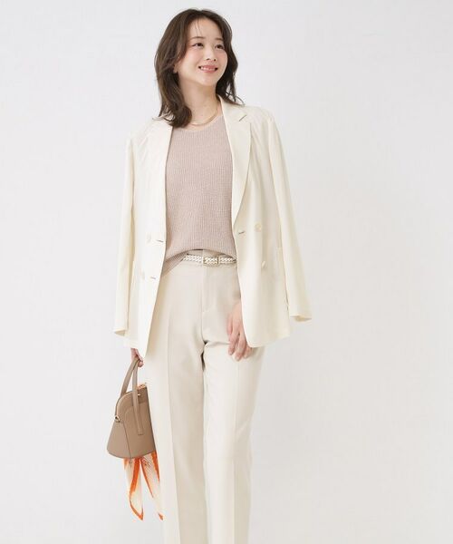 COUP DE CHANCE / クードシャンス パンツ | 【手洗い可】センタープレス入テーパードパンツ | 詳細1