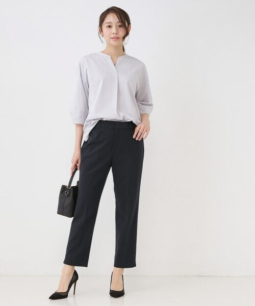 COUP DE CHANCE / クードシャンス ショート・ハーフ・半端丈パンツ | 【手洗い可】センタープレス入テーパードパンツ | 詳細15