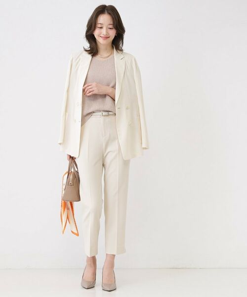 COUP DE CHANCE / クードシャンス パンツ | 【手洗い可】センタープレス入テーパードパンツ | 詳細3