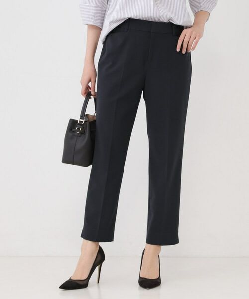 COUP DE CHANCE / クードシャンス ショート・ハーフ・半端丈パンツ | 【手洗い可】センタープレス入テーパードパンツ（ネイビー(094)）