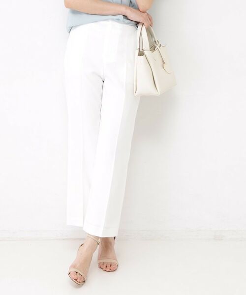 COUP DE CHANCE / クードシャンス ショート・ハーフ・半端丈パンツ | 【手洗い可／日本製／セットアップ可】リネンライク ストレートパンツ | 詳細1