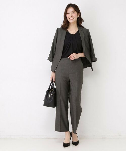 COUP DE CHANCE / クードシャンス ショート・ハーフ・半端丈パンツ | 【手洗い可／日本製／セットアップ可】リネンライク ストレートパンツ | 詳細12