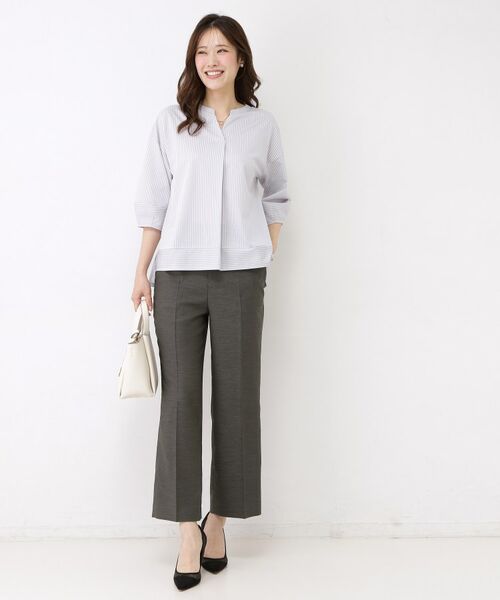 COUP DE CHANCE / クードシャンス ショート・ハーフ・半端丈パンツ | 【手洗い可／日本製／セットアップ可】リネンライク ストレートパンツ | 詳細13