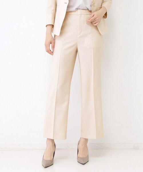 COUP DE CHANCE / クードシャンス ショート・ハーフ・半端丈パンツ | 【手洗い可／日本製／セットアップ可】リネンライク ストレートパンツ | 詳細15