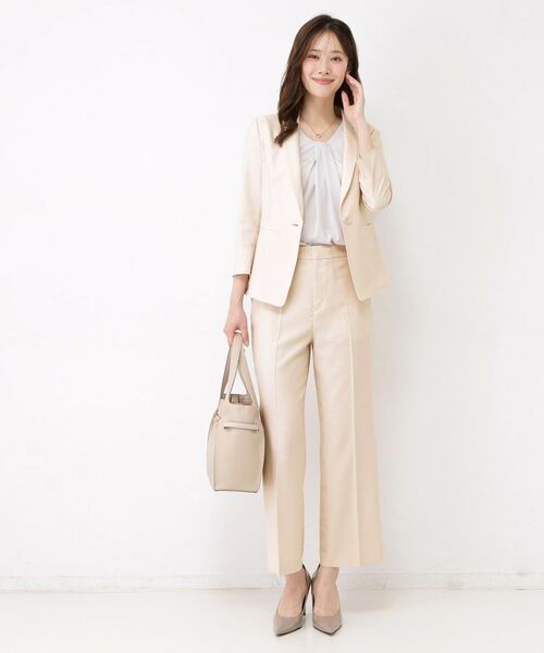 COUP DE CHANCE / クードシャンス ショート・ハーフ・半端丈パンツ | 【手洗い可／日本製／セットアップ可】リネンライク ストレートパンツ | 詳細18