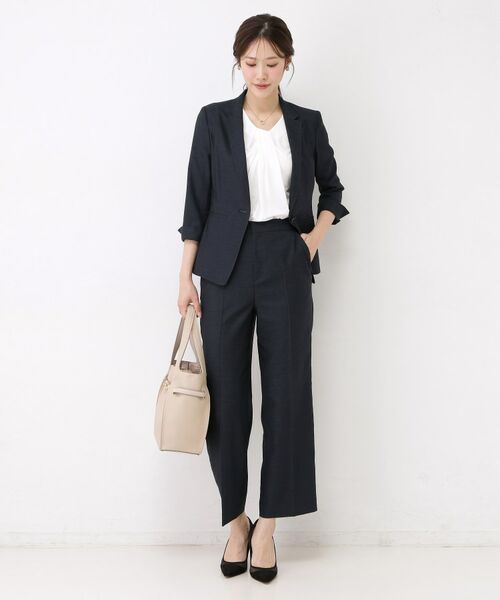 COUP DE CHANCE / クードシャンス ショート・ハーフ・半端丈パンツ | 【手洗い可／日本製／セットアップ可】リネンライク ストレートパンツ | 詳細24