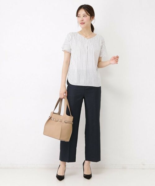 COUP DE CHANCE / クードシャンス ショート・ハーフ・半端丈パンツ | 【手洗い可／日本製／セットアップ可】リネンライク ストレートパンツ | 詳細26