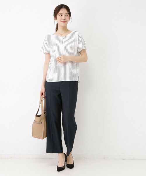 COUP DE CHANCE / クードシャンス ショート・ハーフ・半端丈パンツ | 【手洗い可／日本製／セットアップ可】リネンライク ストレートパンツ | 詳細27