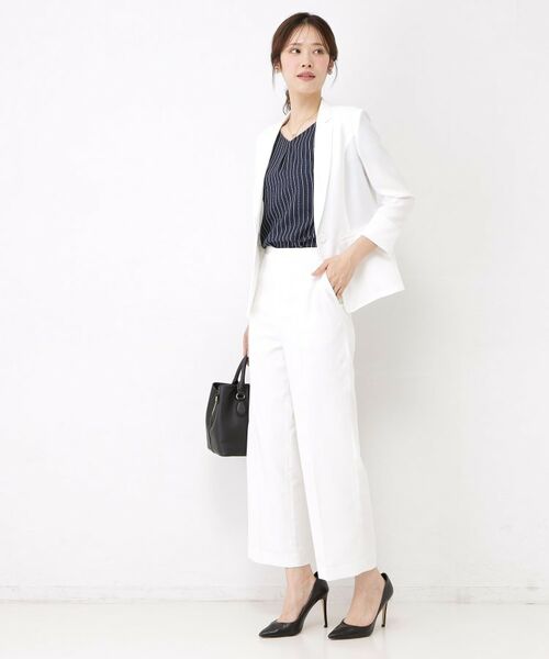 COUP DE CHANCE / クードシャンス ショート・ハーフ・半端丈パンツ | 【手洗い可／日本製／セットアップ可】リネンライク ストレートパンツ | 詳細4