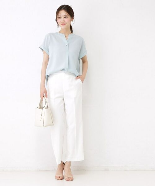 COUP DE CHANCE / クードシャンス ショート・ハーフ・半端丈パンツ | 【手洗い可／日本製／セットアップ可】リネンライク ストレートパンツ | 詳細5