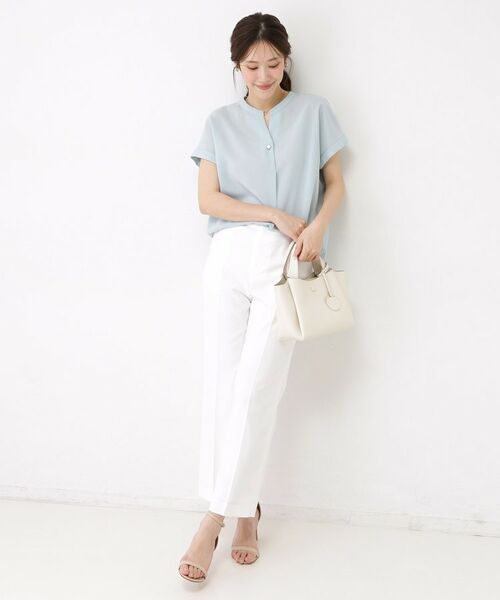 COUP DE CHANCE / クードシャンス ショート・ハーフ・半端丈パンツ | 【手洗い可／日本製／セットアップ可】リネンライク ストレートパンツ | 詳細6