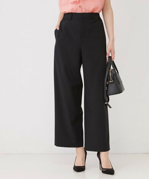 COUP DE CHANCE / クードシャンス パンツ | 【手洗い可/涼しい/セットアップ可】ストレートパンツ(ブラック(019))