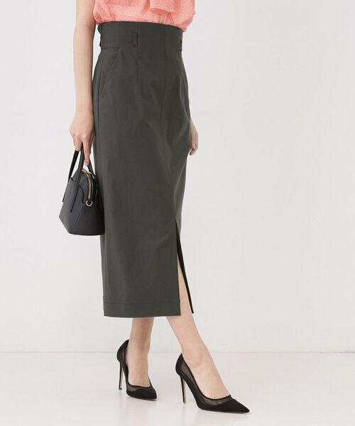COUP DE CHANCE / クードシャンス スカート | 【手洗い可／日本製／ウエスト後ろゴム】ハイウエストIラインスカート | 詳細1