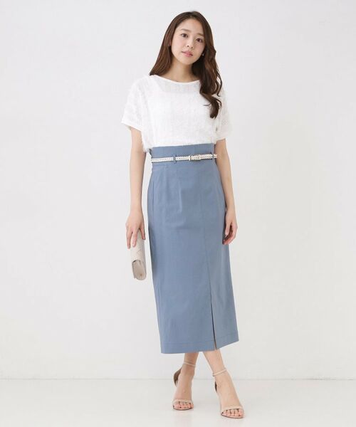 COUP DE CHANCE / クードシャンス スカート | 【手洗い可／日本製／ウエスト後ろゴム】ハイウエストIラインスカート | 詳細10