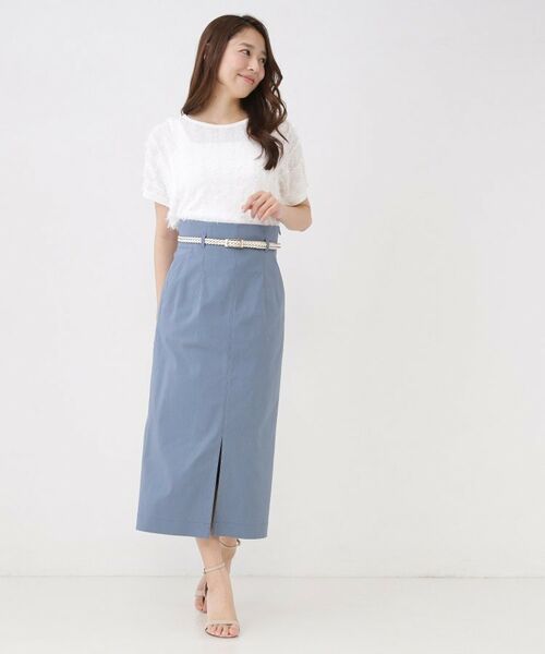 COUP DE CHANCE / クードシャンス スカート | 【手洗い可／日本製／ウエスト後ろゴム】ハイウエストIラインスカート | 詳細11