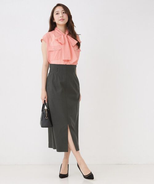 COUP DE CHANCE / クードシャンス スカート | 【手洗い可／日本製／ウエスト後ろゴム】ハイウエストIラインスカート | 詳細3