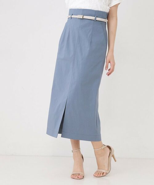COUP DE CHANCE / クードシャンス スカート | 【手洗い可／日本製／ウエスト後ろゴム】ハイウエストIラインスカート | 詳細9
