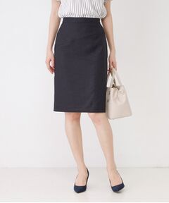 COUP DE CHANCE / クードシャンス ミニ・ひざ丈スカート | 【手洗い可／日本製／スーツ可】麻調合繊タイトスカート