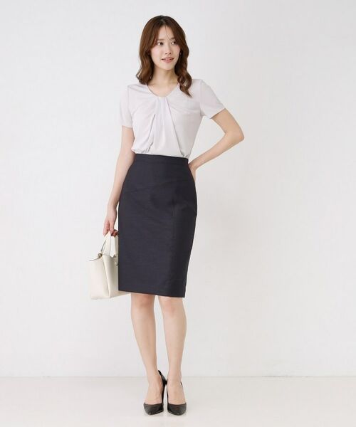 COUP DE CHANCE / クードシャンス ミニ・ひざ丈スカート | 【手洗い可／日本製／スーツ可】麻調合繊タイトスカート | 詳細14