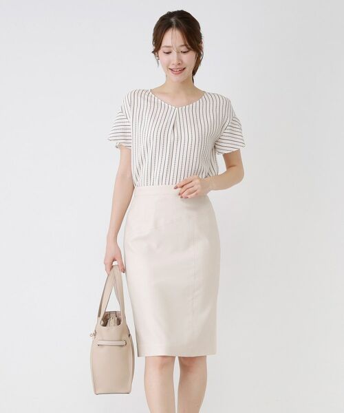 COUP DE CHANCE / クードシャンス ミニ・ひざ丈スカート | 【手洗い可／日本製／スーツ可】麻調合繊タイトスカート | 詳細18