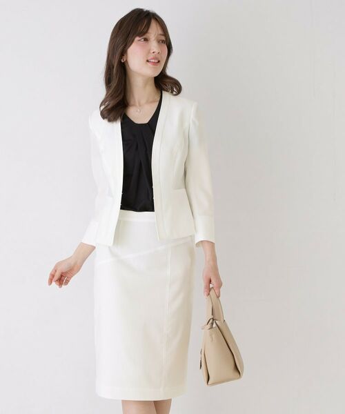 COUP DE CHANCE / クードシャンス ミニ・ひざ丈スカート | 【手洗い可／日本製／スーツ可】麻調合繊タイトスカート | 詳細2