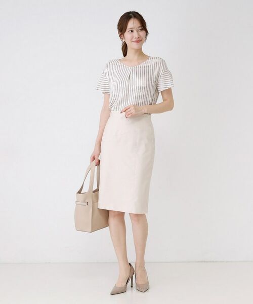 COUP DE CHANCE / クードシャンス ミニ・ひざ丈スカート | 【手洗い可／日本製／スーツ可】麻調合繊タイトスカート | 詳細21