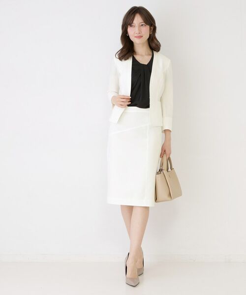 COUP DE CHANCE / クードシャンス ミニ・ひざ丈スカート | 【手洗い可／日本製／スーツ可】麻調合繊タイトスカート | 詳細3