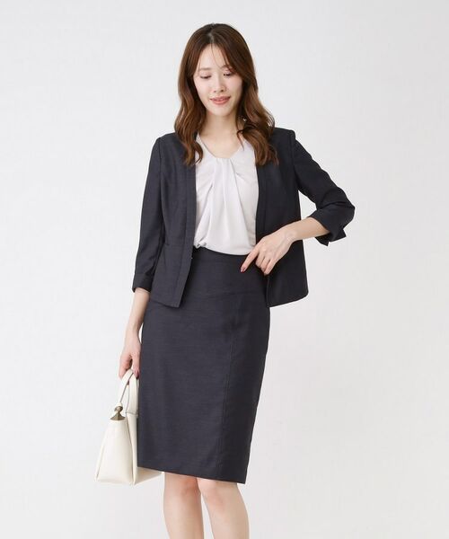 COUP DE CHANCE / クードシャンス ミニ・ひざ丈スカート | 【手洗い可／日本製／スーツ可】麻調合繊タイトスカート | 詳細9