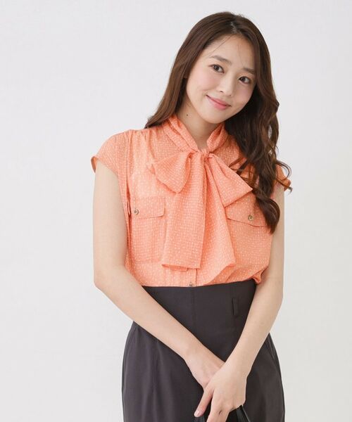 COUP DE CHANCE / クードシャンス シャツ・ブラウス | 【手洗い可】シアーボウタイブラウス | 詳細10