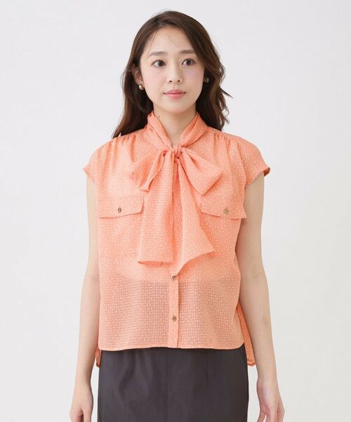 COUP DE CHANCE / クードシャンス シャツ・ブラウス | 【手洗い可】シアーボウタイブラウス | 詳細13